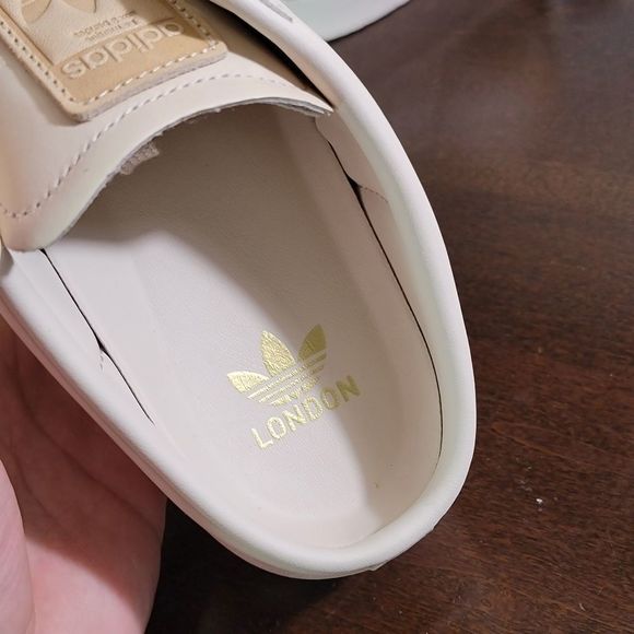 Adidas Originals London Superstar Mule Beige Pink Leather Shoes Sneakers G58357 - Picture 9 of 11